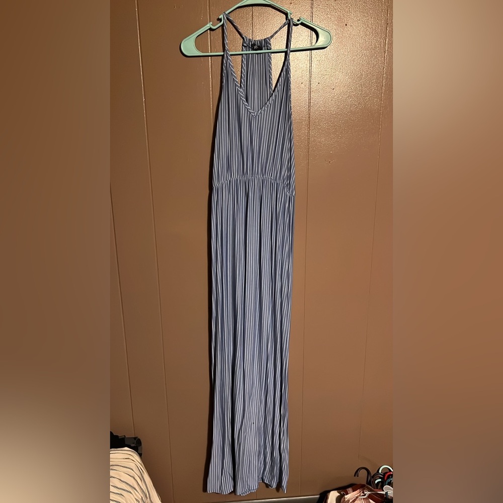(6/$10) Striped Maternity Maxi Dress